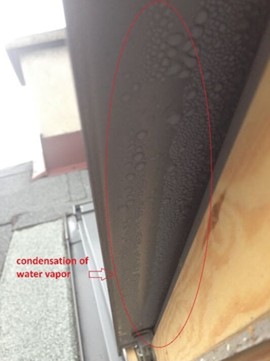 Condensation on external cladding